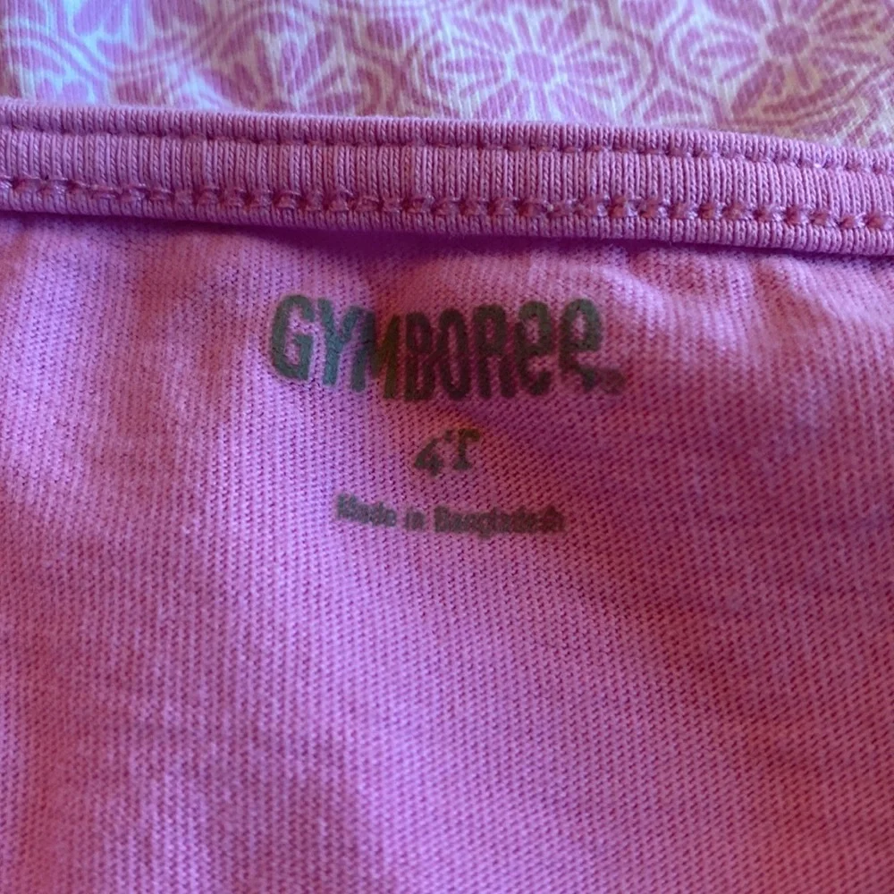 Gymboree Pink and White Toddler Floral Embroidered Dress